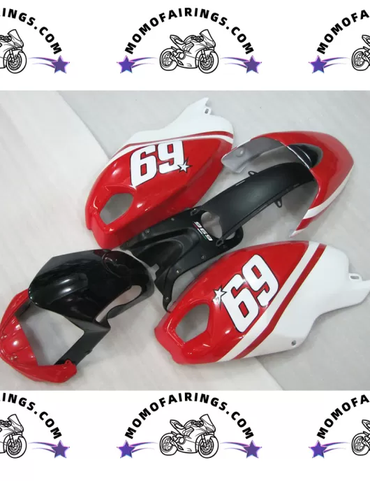 1996-2002 Ducati Monster 696 Motorcycle Fairings Red 69 Start