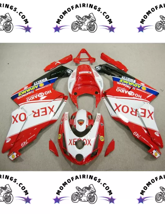 Red Xerox Ducati 749 Fairings Plactics 2005-2006