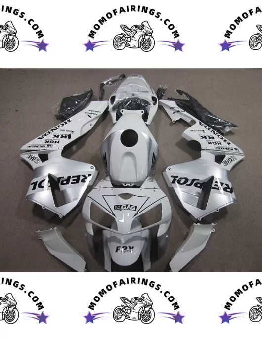 2005-2006 Silver Honda CBR600RR OEM Fairing GAS Repsol