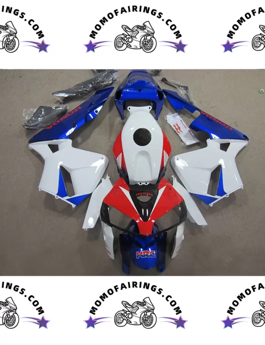 2005-2006 Blue White Red Honda CBR600RR Motorcycle Fairings HRC