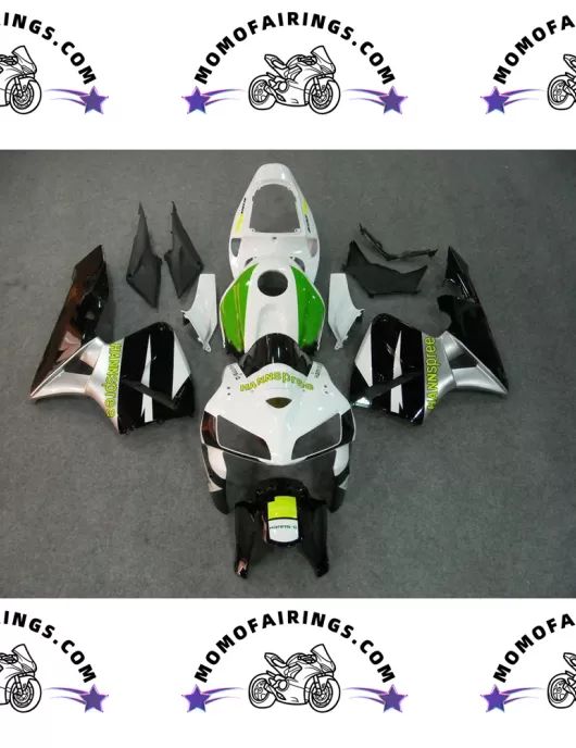 2005-2006 CBR600RR Motorcycle Fairings White Black Green