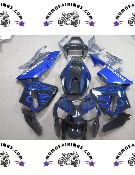 Blue Flame Black Fairings For 2006 CBR600RR