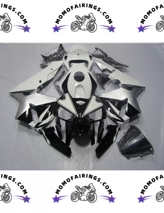 Silver Black Honda CBR600RR Fairings 2005-2006