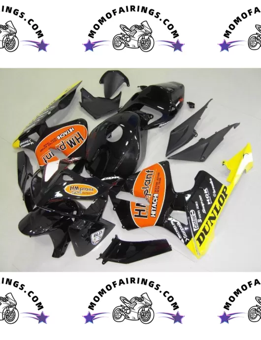 Black Fairings For 2005-2006 CBR600RR DUNLOP HM PLANT