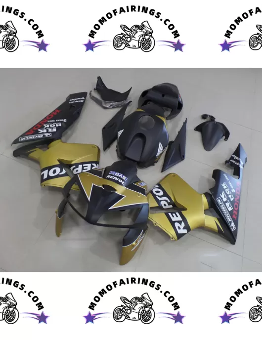 2005-2006 CBR600RR Fairings Gold Black Repsol