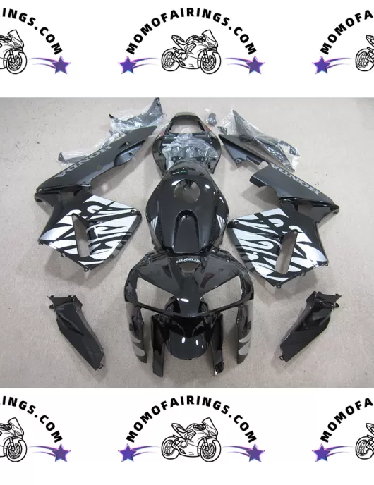 2005-2006 Honda CBR600RR Black Motorcycle Fairings