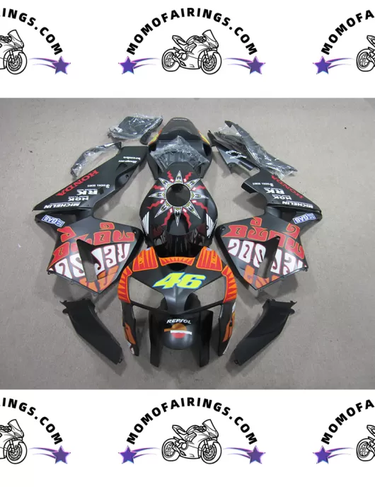 2005-2006 Black Honda CBR600RR Fairing Kits No.46 Repsol