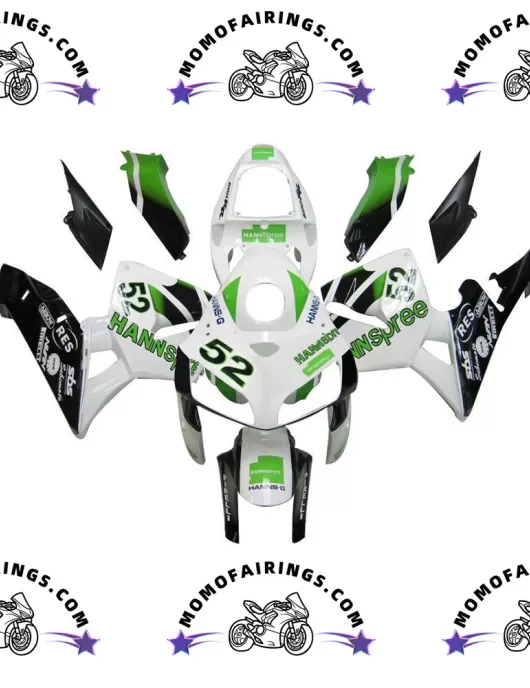 2005-2006 CBR600RR Plastics White No.52 Hannspree Racing