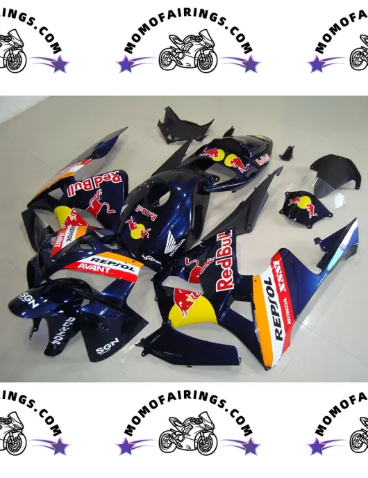 2005-2006 Deep Blue CBR600RR OEM Fairing Dark Red Bull SNG