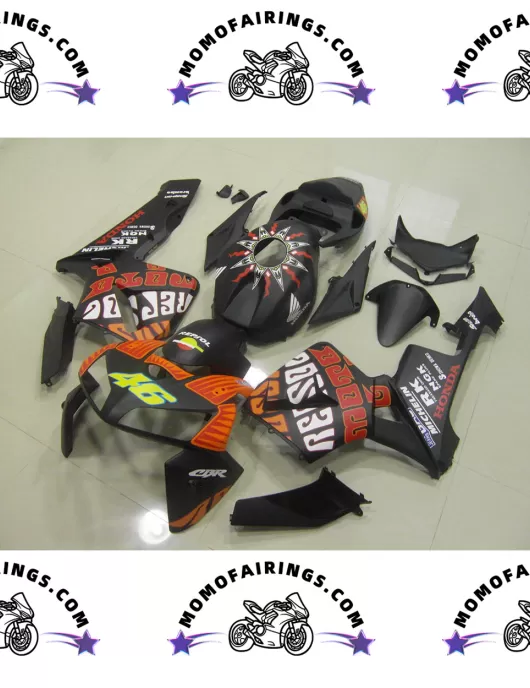 05 06 Honda CBR600RR Fairing Matte Black Rossi