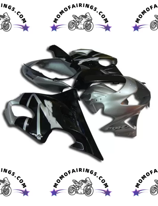 1999-2000 Honda CBR600 F4 Fairings Black Silver