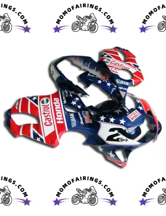 1999-2000 Honda CBR600 F4 Fairings Bodywork Blue Red