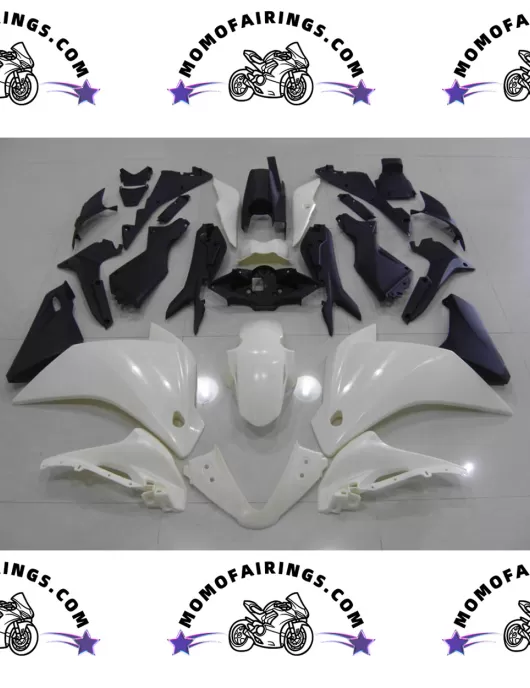 2011-2013 Honda CBR125R Fairings White Black Unpainted