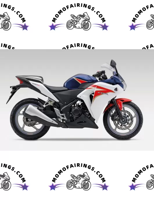 2011-2013 Honda CBR250R Fairings White Red Blue Racing