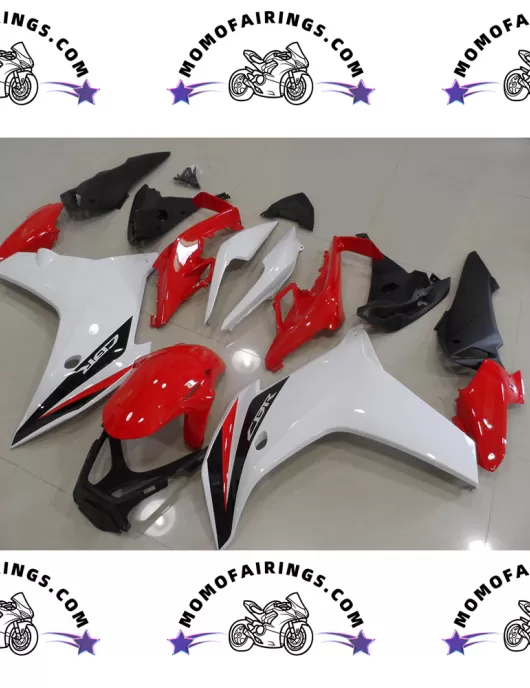 2011-2013 Honda CBR600F Fairing Kits Red & White Black