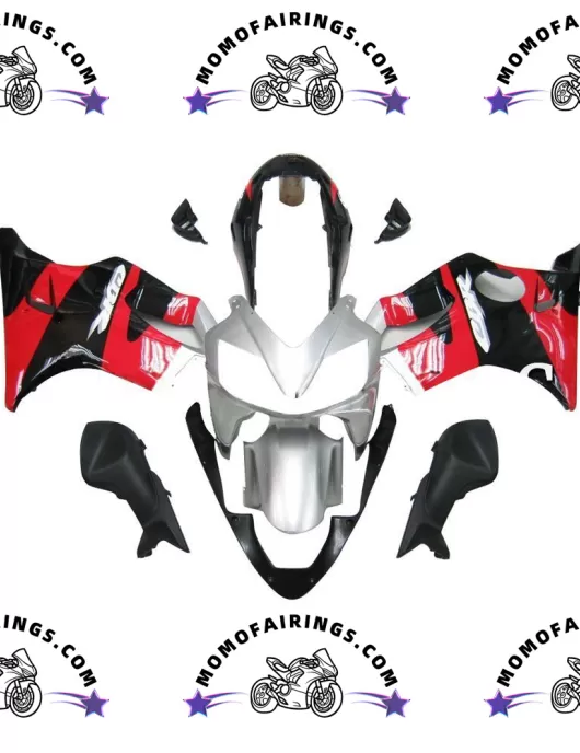 2004-2007 Honda CBR 600 F4i Fairings Silver Red Black Racing